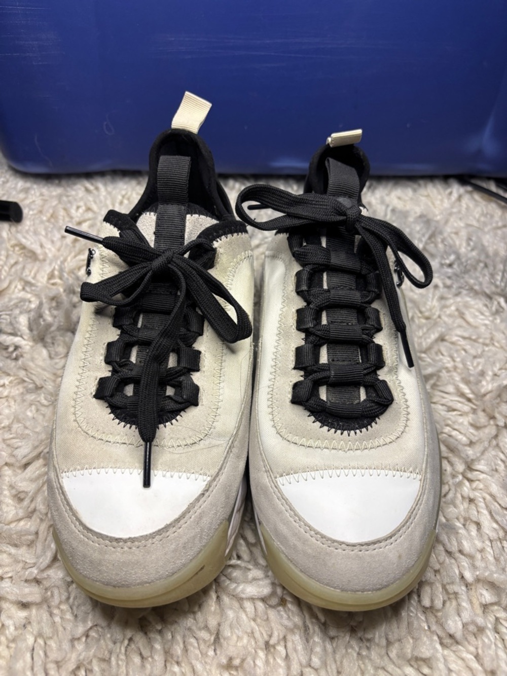 CHANEL Velvet calfskin mixed fibers CC sneakers 37 White grey yellow - Picture 5 of 7